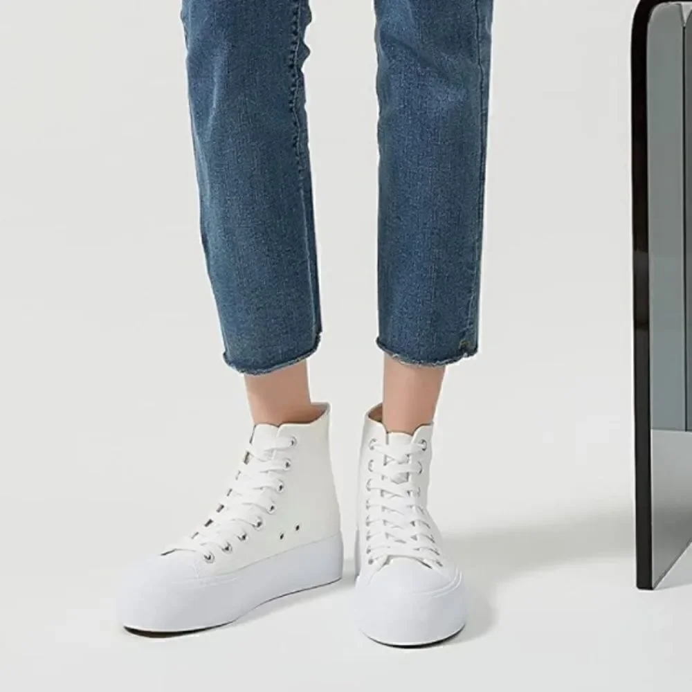 Platform Canvas High Top Sneakers